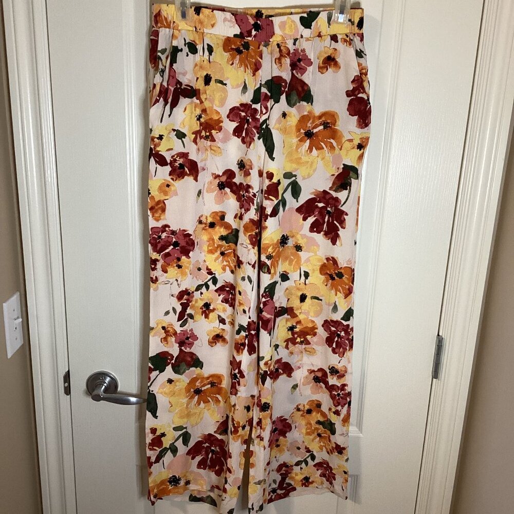 Ichi Women's Palazzo Wide Leg Flare High Waist Pants Comfy Cute Core Hippie